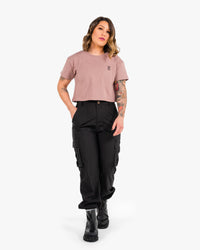 Icon Crop - Hazy Pink w/ Black