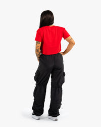 Icon Crop - Red w/ Black