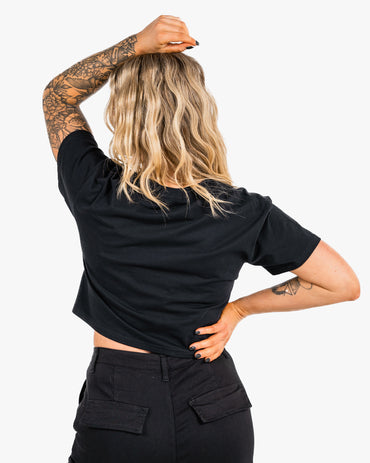Icon Crop - Black w/ White