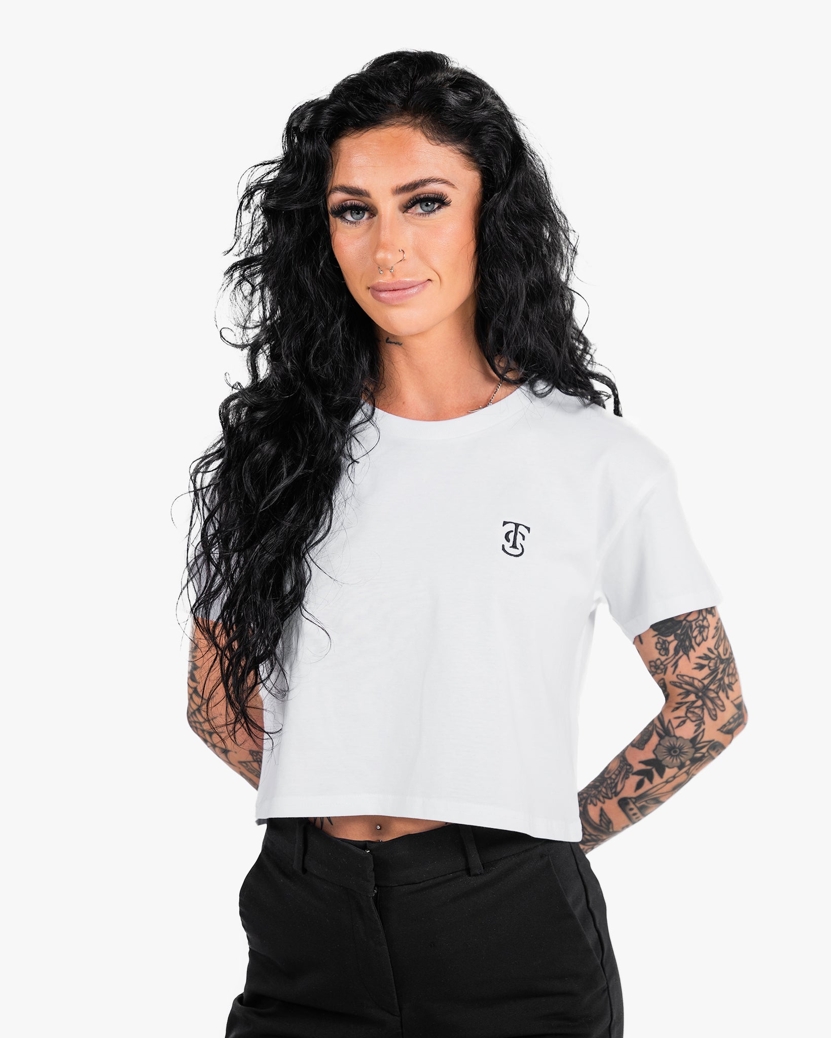 Icon Crop - White w/ Black