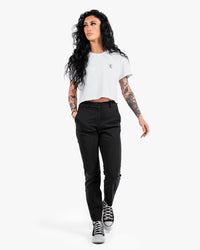 Icon Crop - White w/ Black