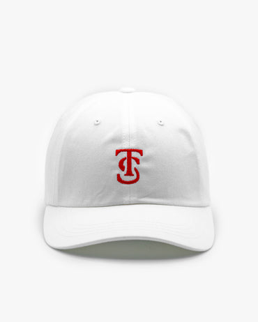 Icon Dad Hat - White w/ Red