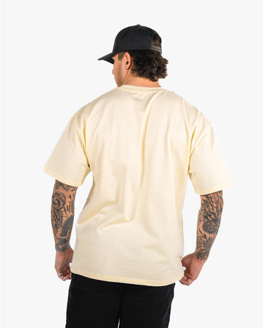 Icon Heavyweight Tee - Butter w/ Black