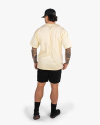 Icon Heavyweight Tee - Butter w/ Black