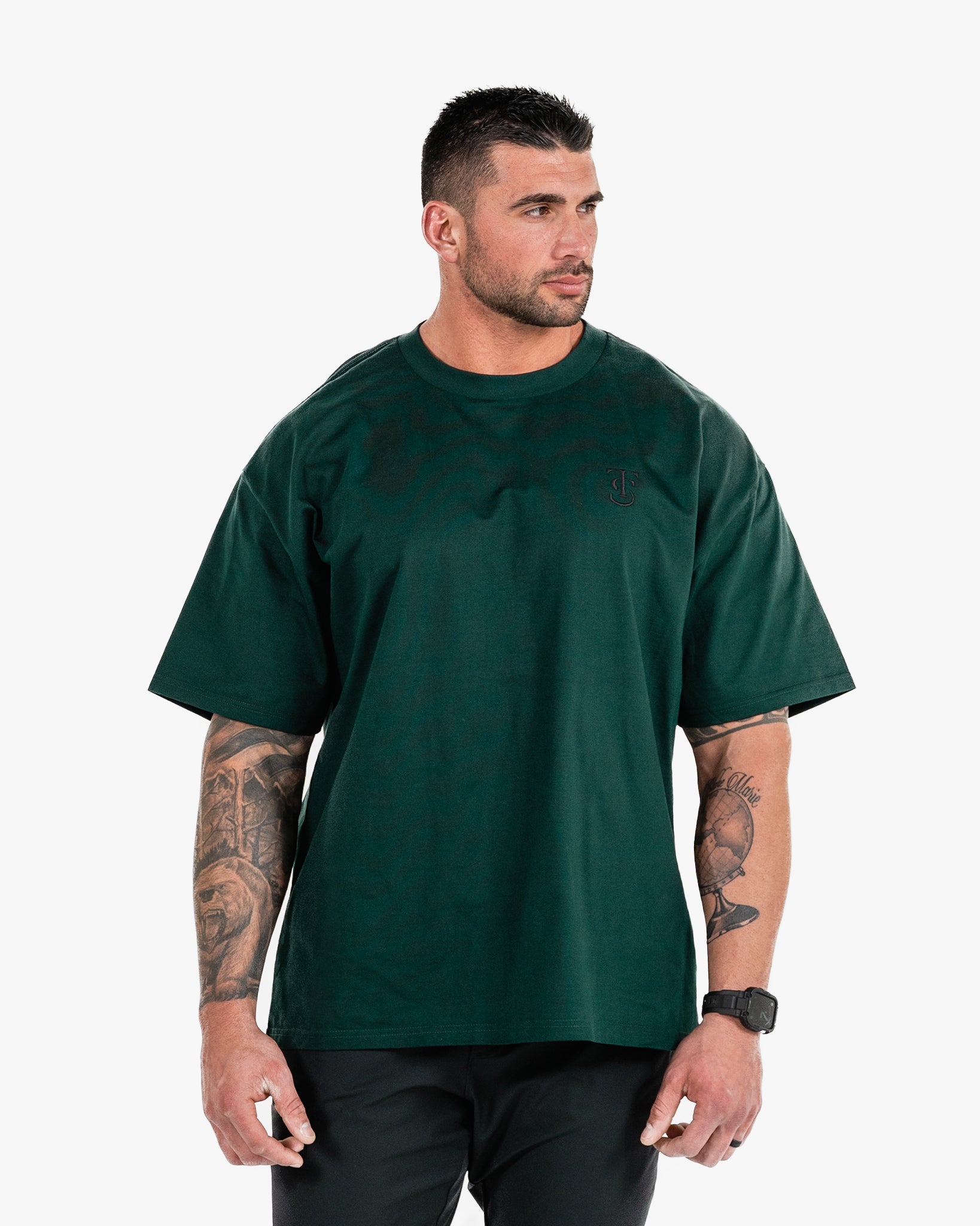 Icon Heavyweight Tee - Pine w/ Black
