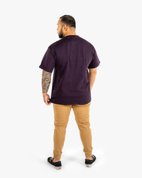 Icon Heavyweight Tee - Plum w/ Black