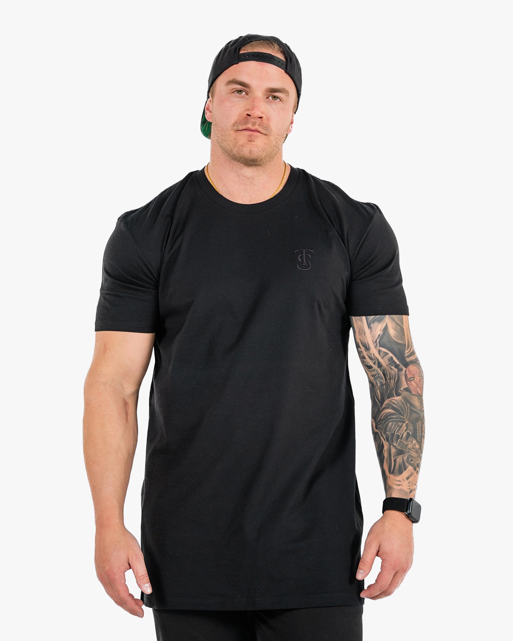 Icon Long Tee - Black w/ Black