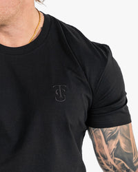 Icon Long Tee - Black w/ Black