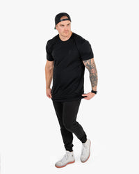 Icon Long Tee - Black w/ Black
