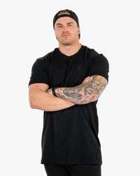 Icon Long Tee - Black w/ Black