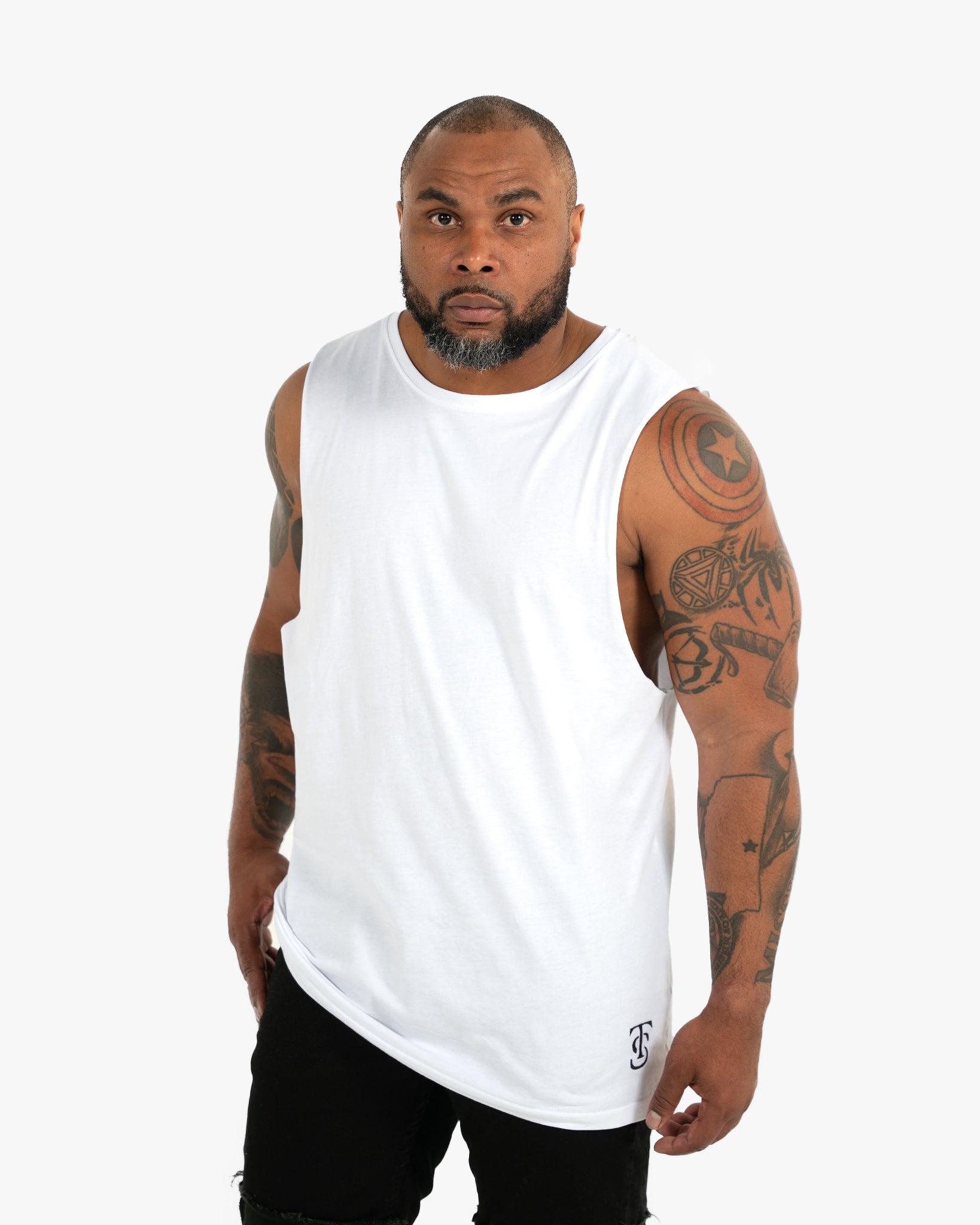 Icon Tank - White w/ Black