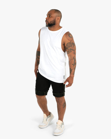 Icon Tank - White w/ Black