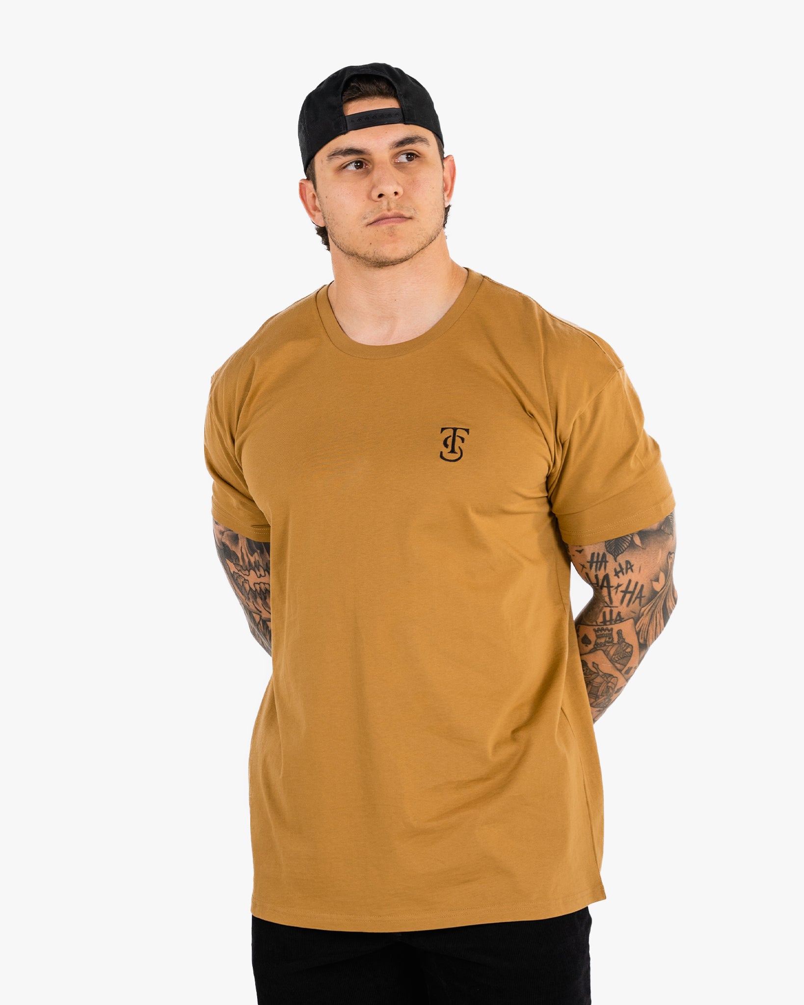 Icon Tee - Camel w/ Black