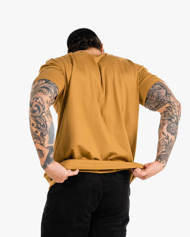 Icon Tee - Camel w/ Black