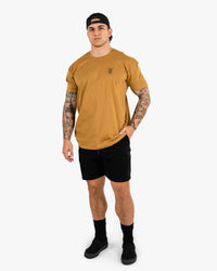 Icon Tee - Camel w/ Black