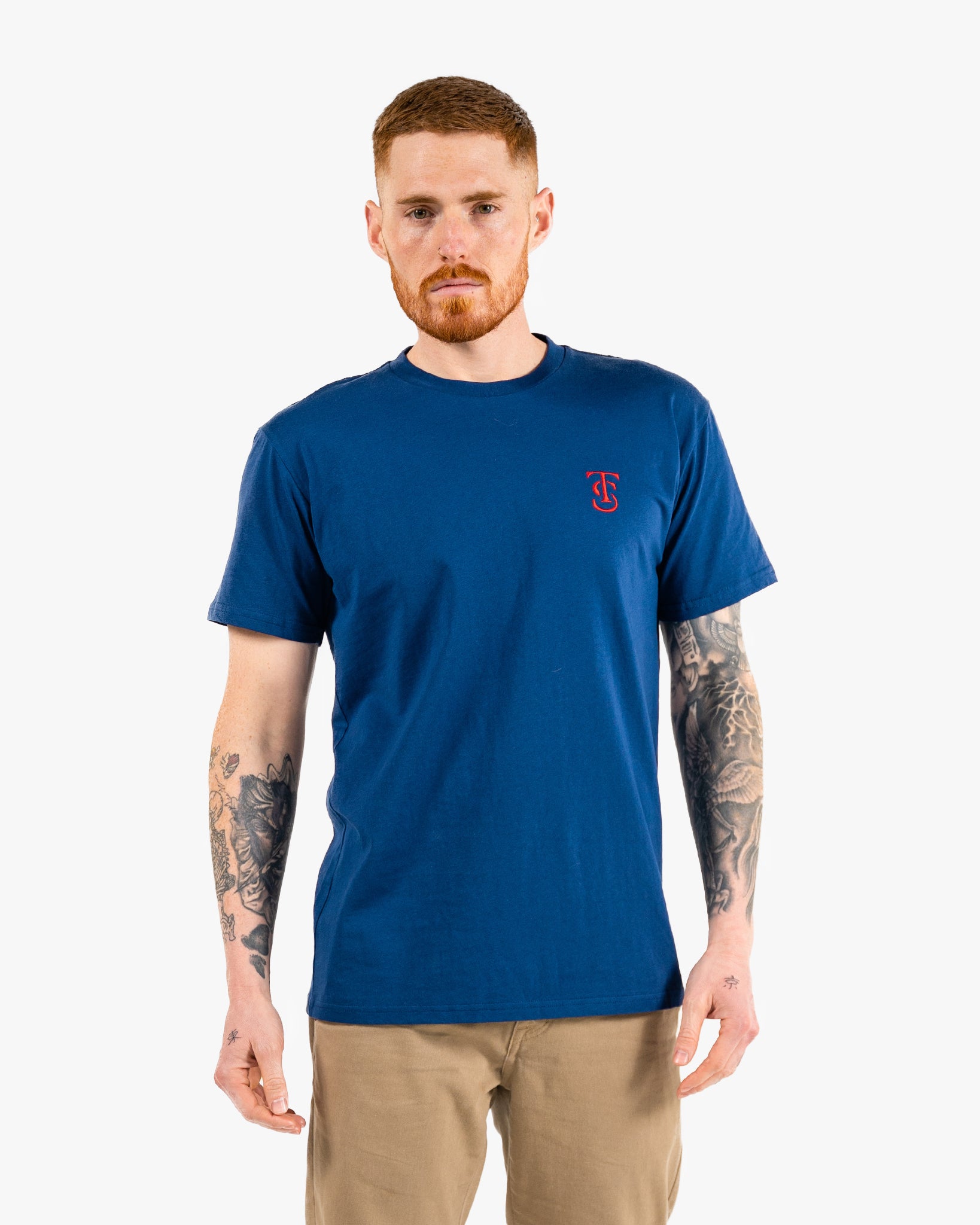 Icon Tee - Blue w/ Red