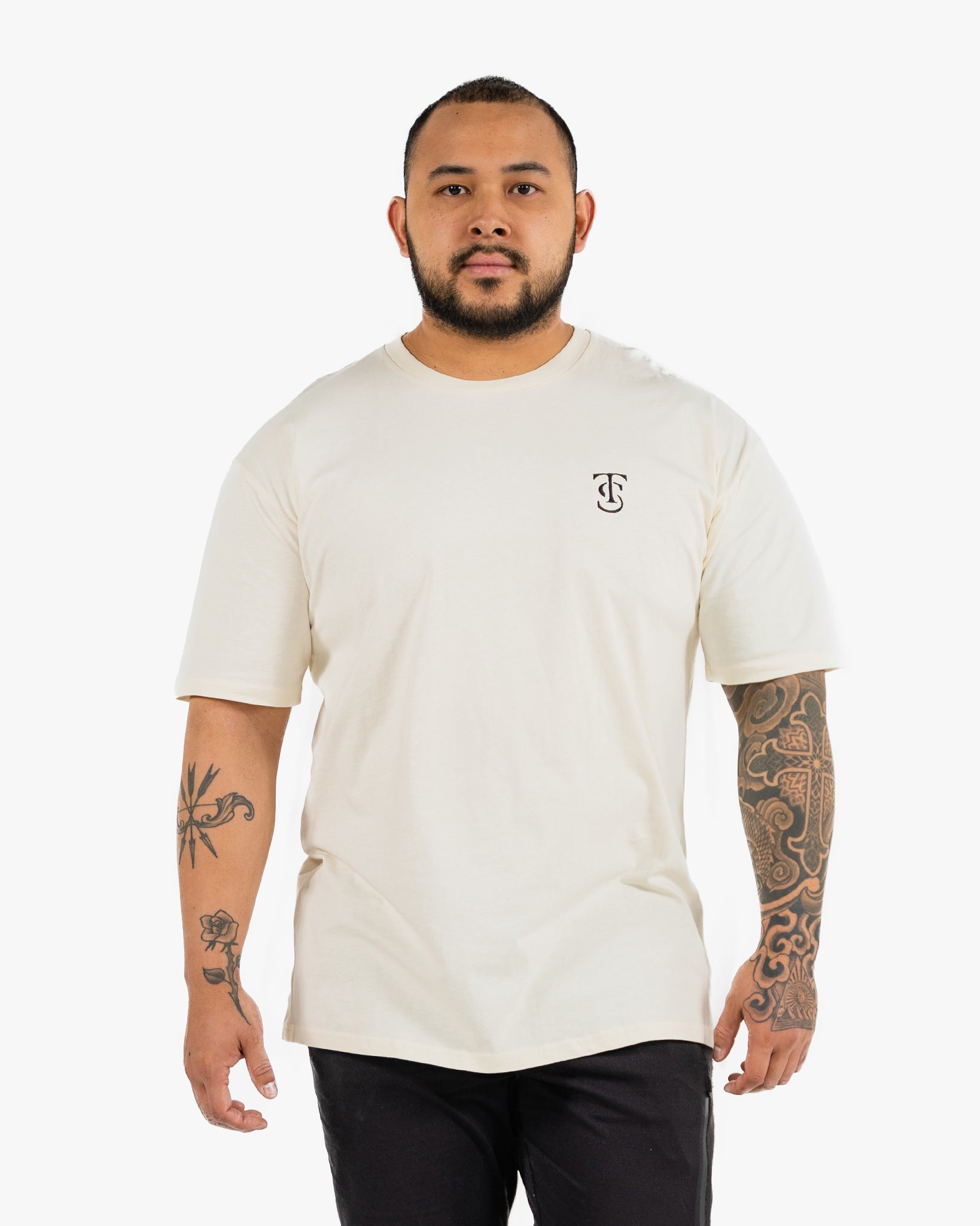 Icon Tee - Ecru w/ Black