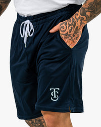 Icon Court Shorts - Navy w/ White