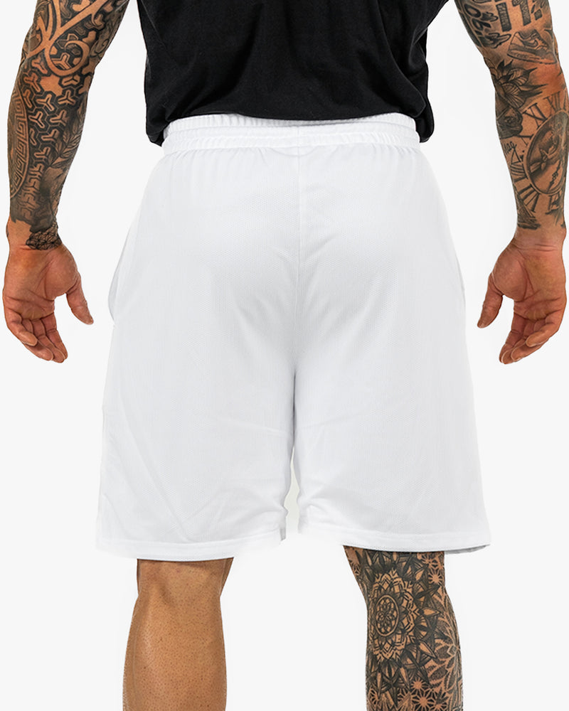 Icon Court Shorts - White w/ Black
