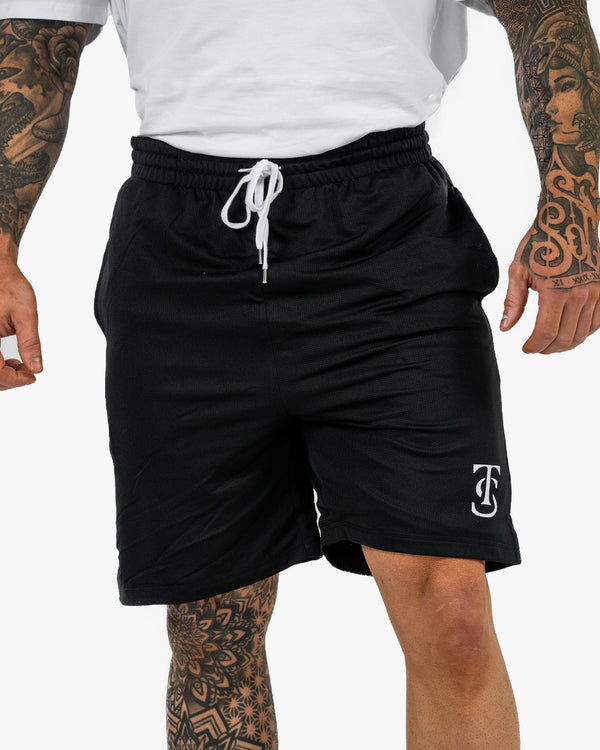 Icon Court Shorts - Black w/ White