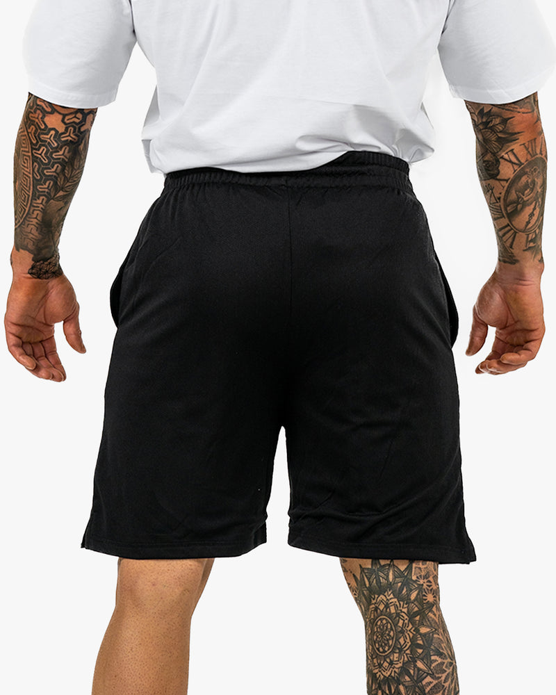 Icon Court Shorts - Black w/ Gold