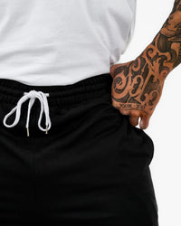 Icon Court Shorts - Black w/ Gold