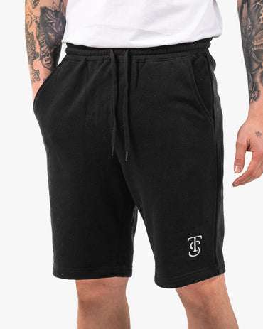 Mens Icon Sweat Shorts - Black w/ White