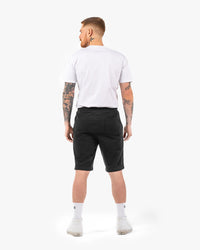 Mens Icon Sweat Shorts - Black w/ White