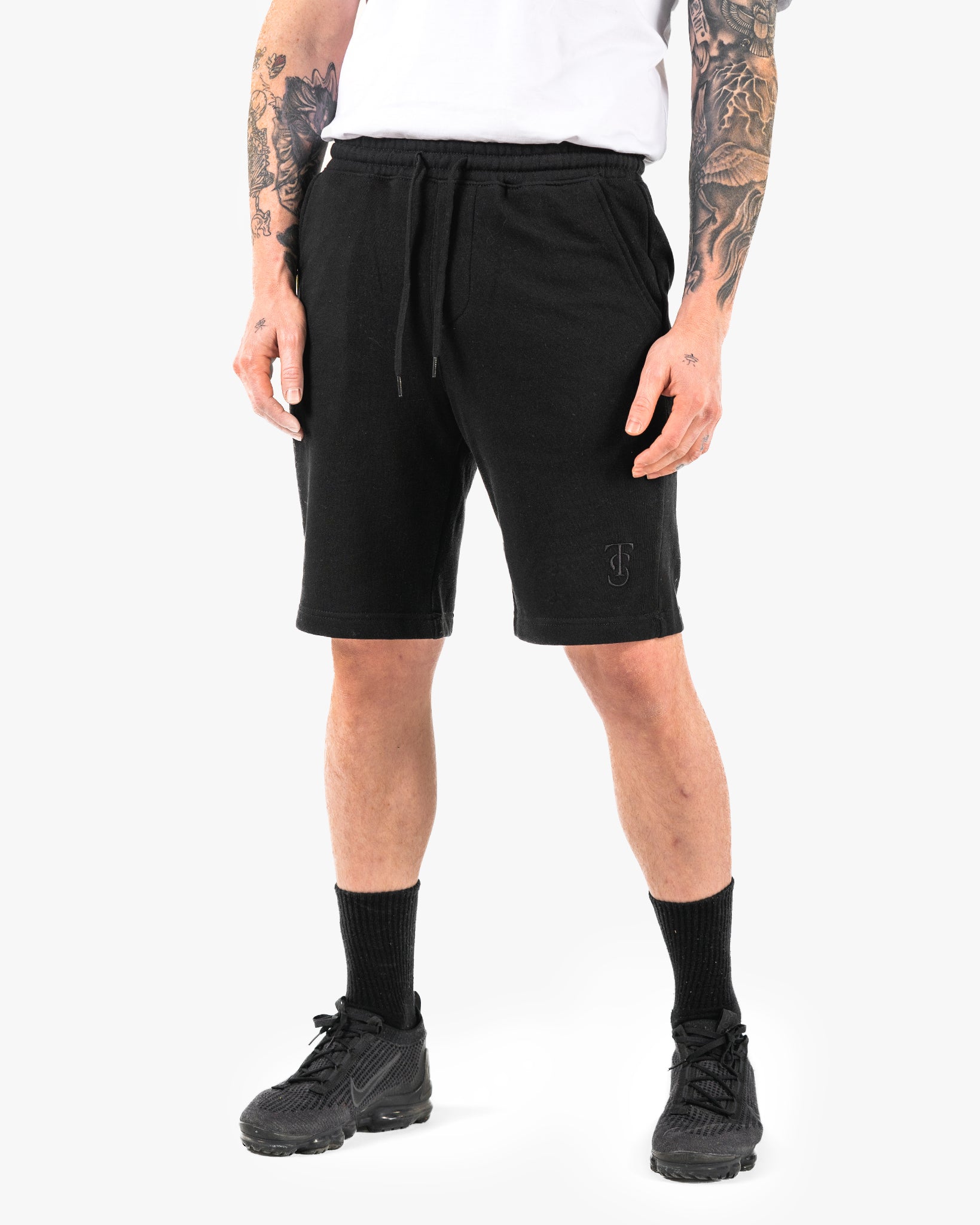Mens Icon Sweat Shorts - Black w/ Black