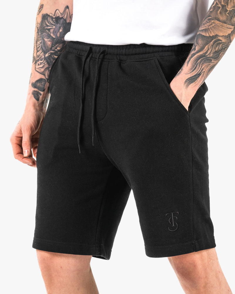 Mens Icon Sweat Shorts - Black w/ Black