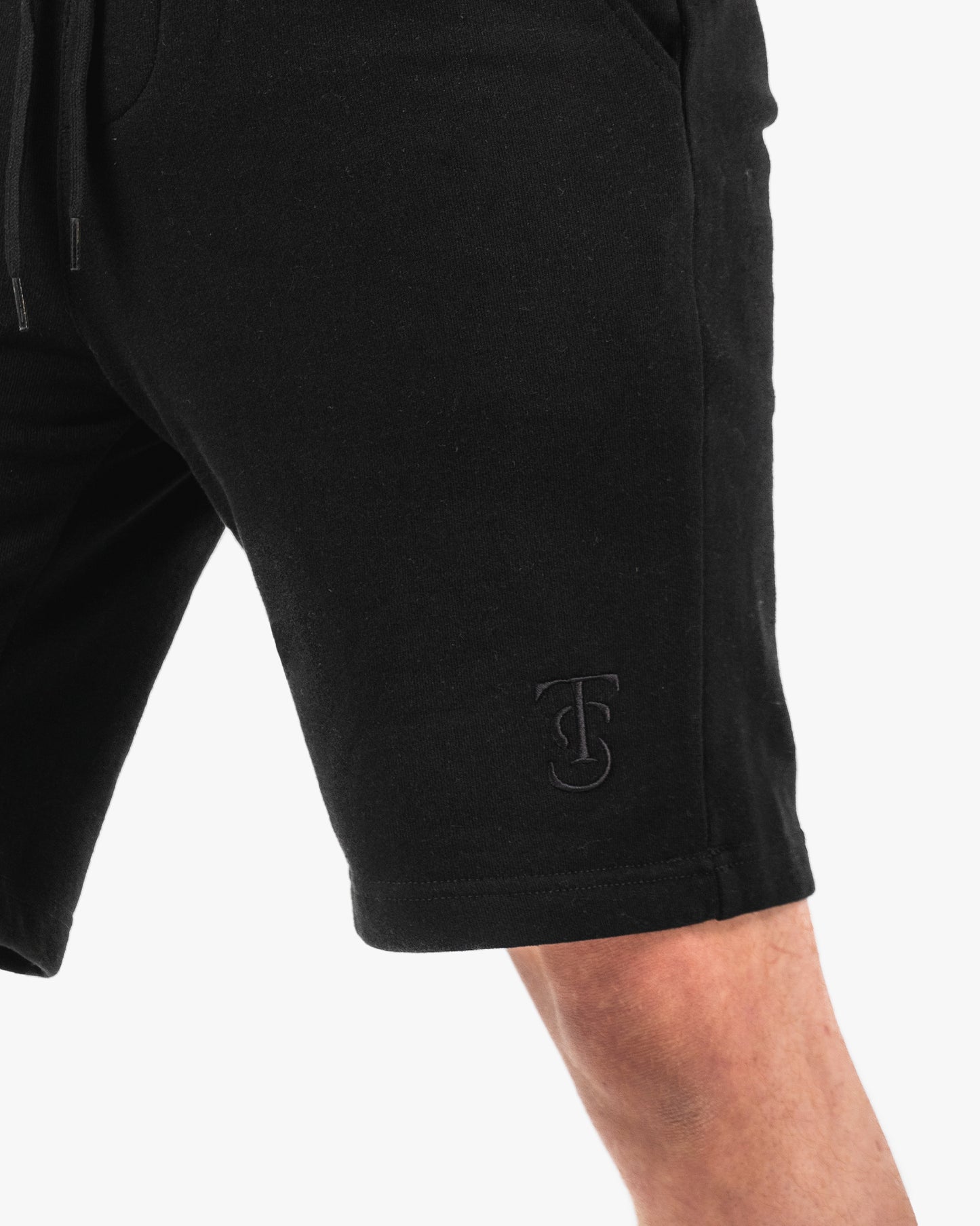 Mens Icon Sweat Shorts - Black w/ Black
