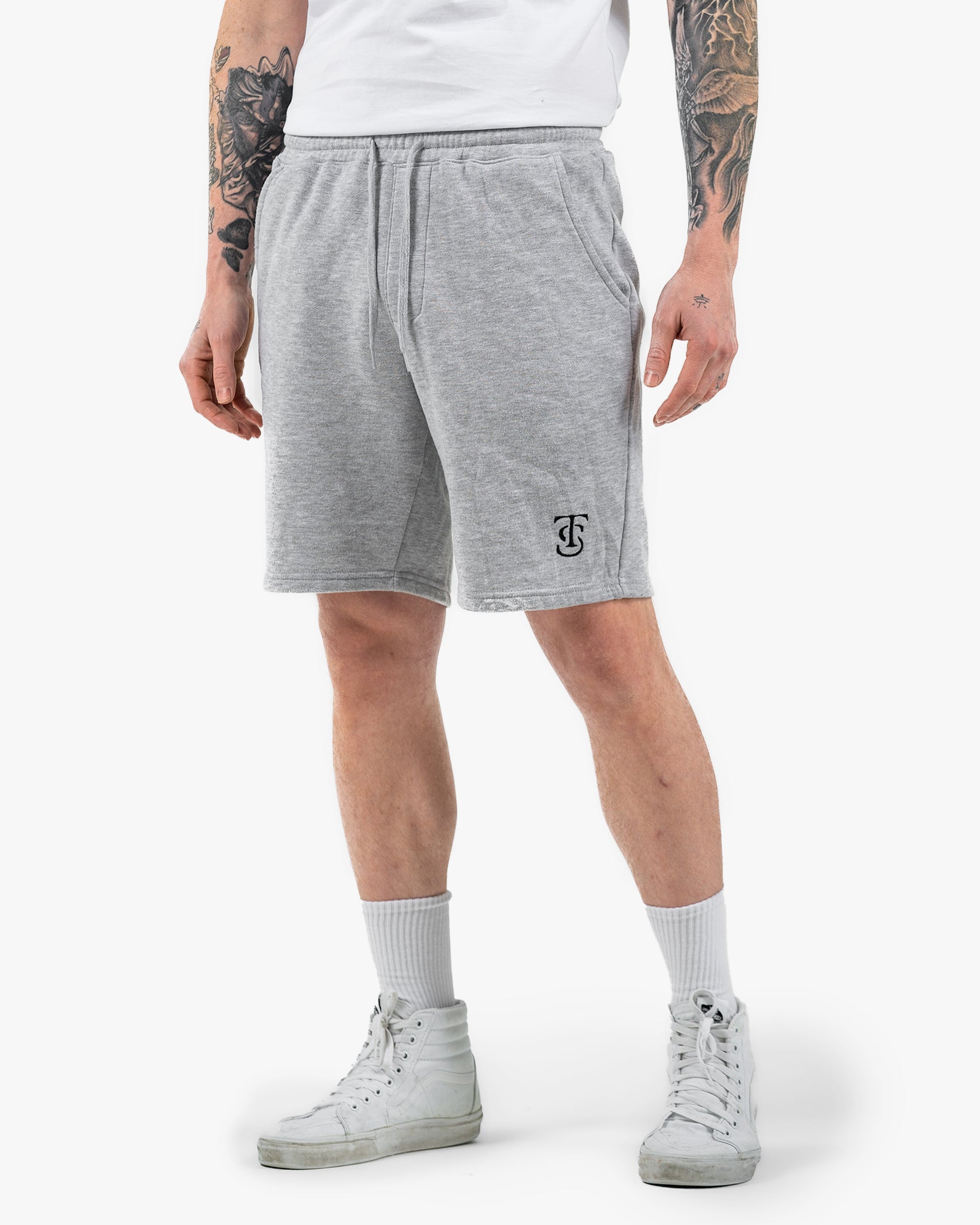 Mens Icon Sweat Shorts - Heather w/ Black