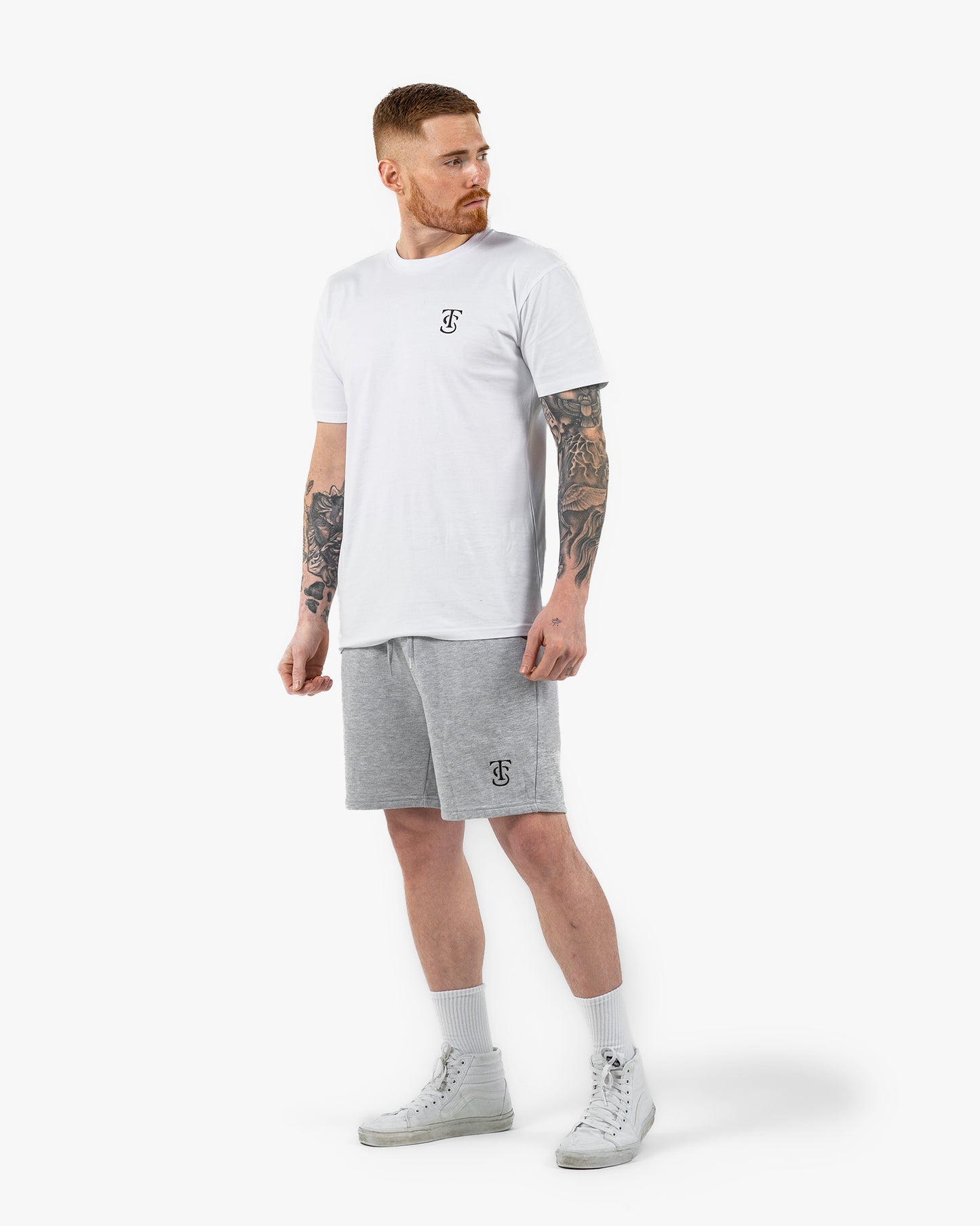 Mens Icon Sweat Shorts - Heather w/ Black