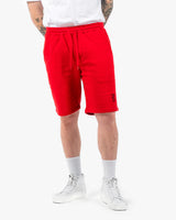 Mens Icon Sweat Shorts - Red w/ Black