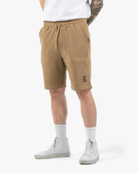 Mens Icon Sweat Shorts - Sand w/ Black