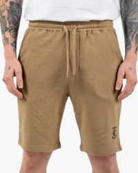 Mens Icon Sweat Shorts - Sand w/ Black
