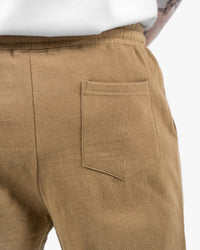 Mens Icon Sweat Shorts - Sand w/ Black