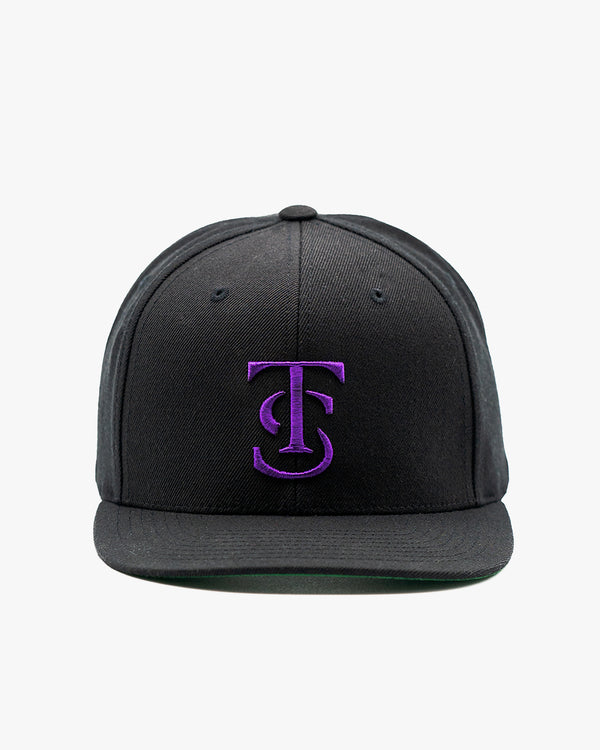 Icon Snapback Hat - Black w/ Purple