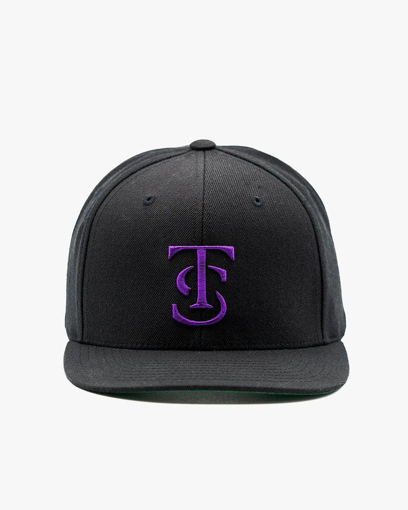 Icon Snapback Hat - Black w/ Purple