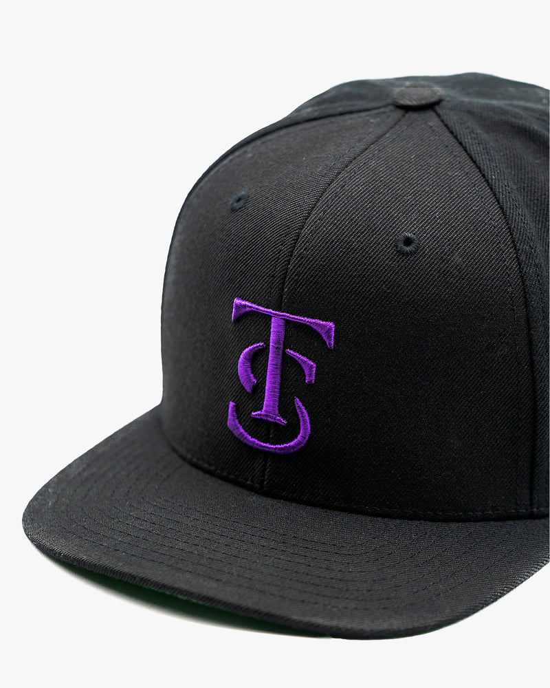 Icon Snapback Hat - Black w/ Purple
