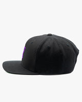 Icon Snapback Hat - Black w/ Purple