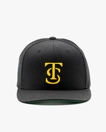 Icon Snapback Hat - Black w/ Yellow