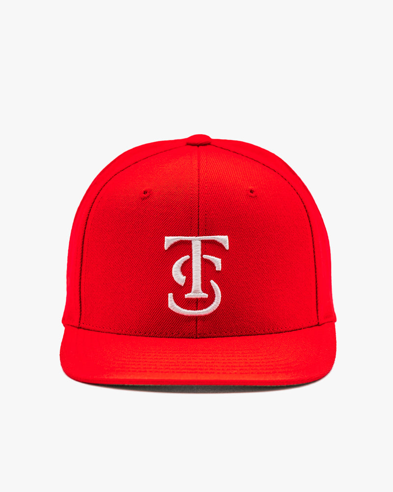 Icon Snapback Hat - Red w/ White