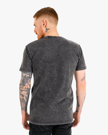 Icon Stone Wash Tee - Black w/ Black
