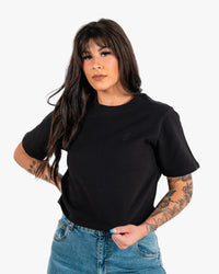 Icon Terry Crop - Black w/ Black