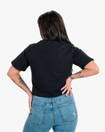 Icon Terry Crop - Black w/ Black