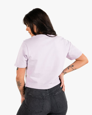 Icon Terry Crop - Orchid w/ Black