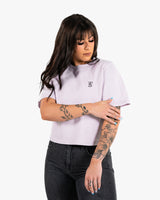 Icon Terry Crop - Orchid w/ Black