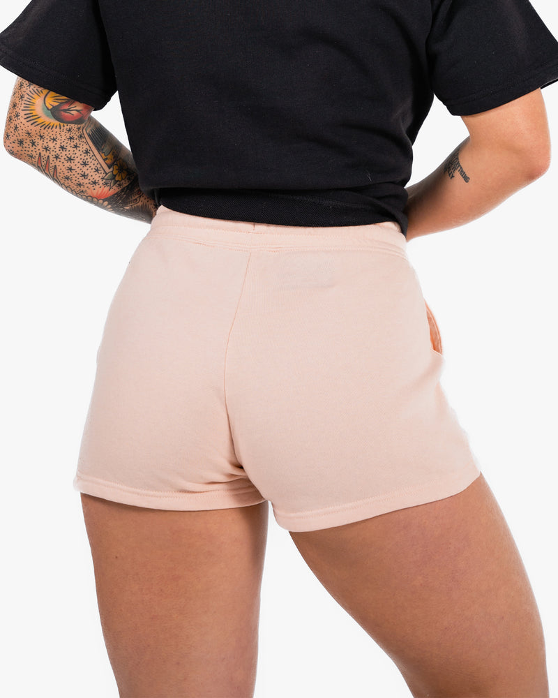 Women's Icon Sweat Shorts - Blush w/ Black