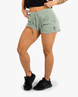 Women's Icon Sweat Shorts - Sage w/ Black